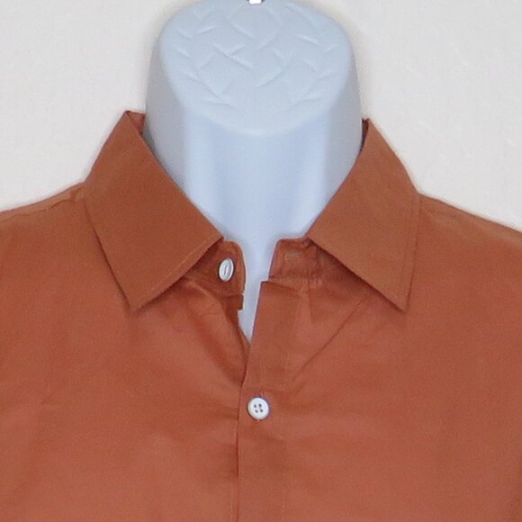 Kenneth Cole* Men's Short Sleeve Button Down Straight Hem Shirt~ Size Medium - Picture 4 of 13